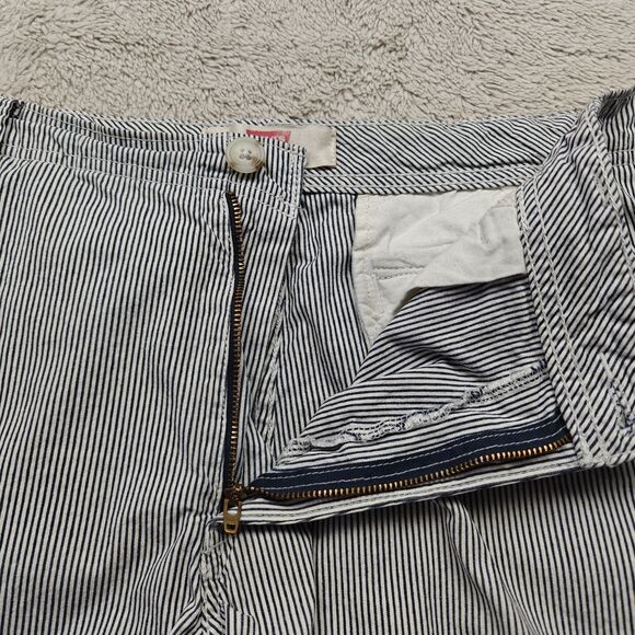 Levi's Chino Shorts Men's 34 White Striped Summer Beach Nautical 11" Inseam FLAW - Picture 3 of 7